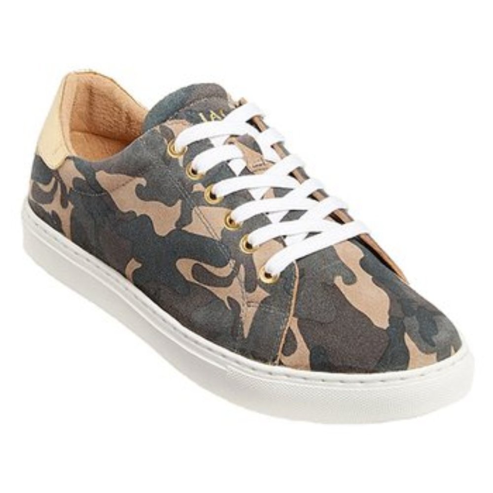 NEW! Jack Rogers Green Camo Rory Suede Sneaker Women 10